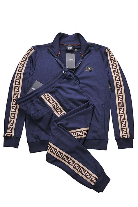 fendi velour tracksuit|fendi tracksuit navy.